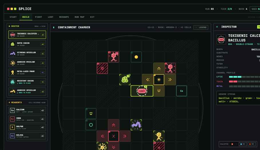 Splice, a living-board biopunk auto-battler